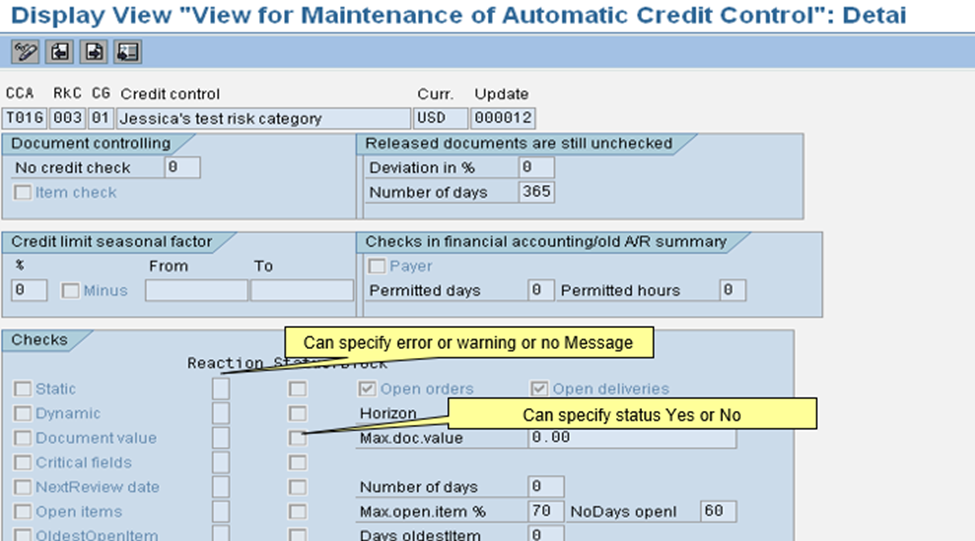 Automated credit control