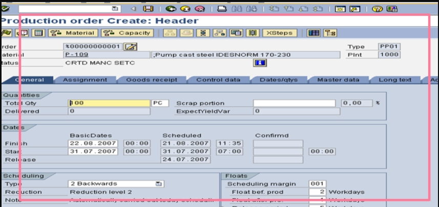 Convert Planned Order to Production Order2