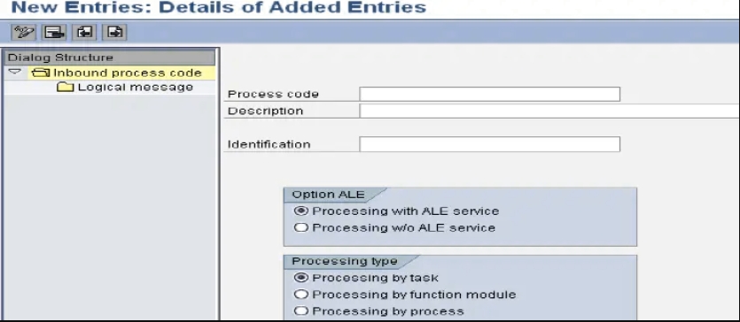 Create Inbound process code (WE42)2