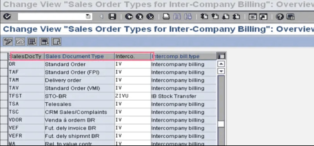 Define Order Types For Intercompany Billing