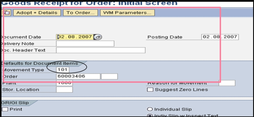 Goods Receipt against Sales Order