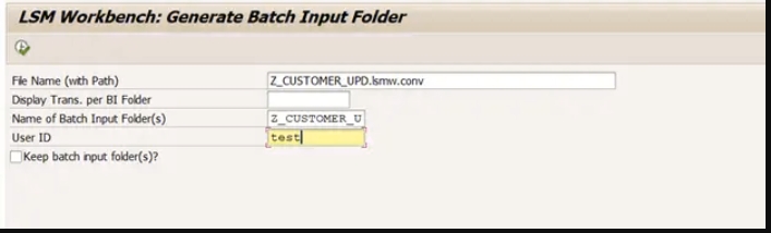 LSMW Create batch input session