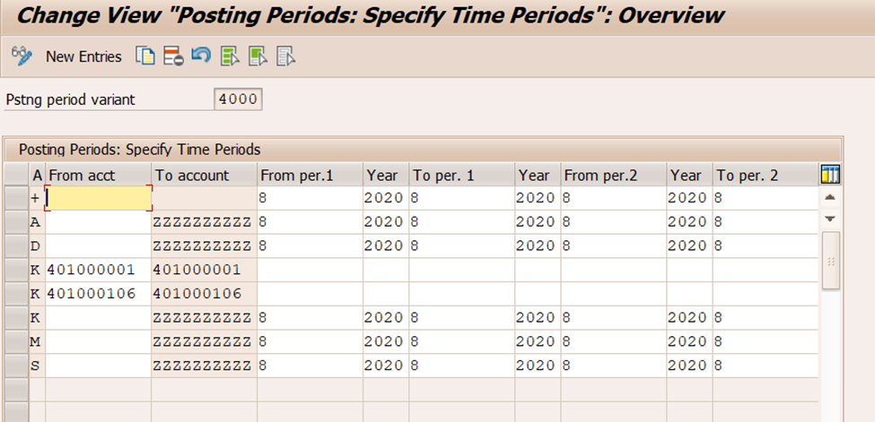 Posting Periods