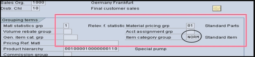 item category for made to order in sap